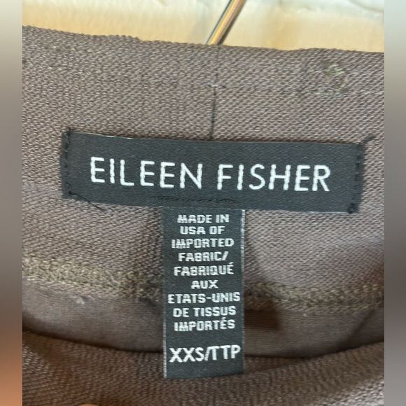EILEEN‎ FISHER Women's Stretch Crepe Slim Ankle Pant Grove Brown XXS Small - Picture 8 of 16